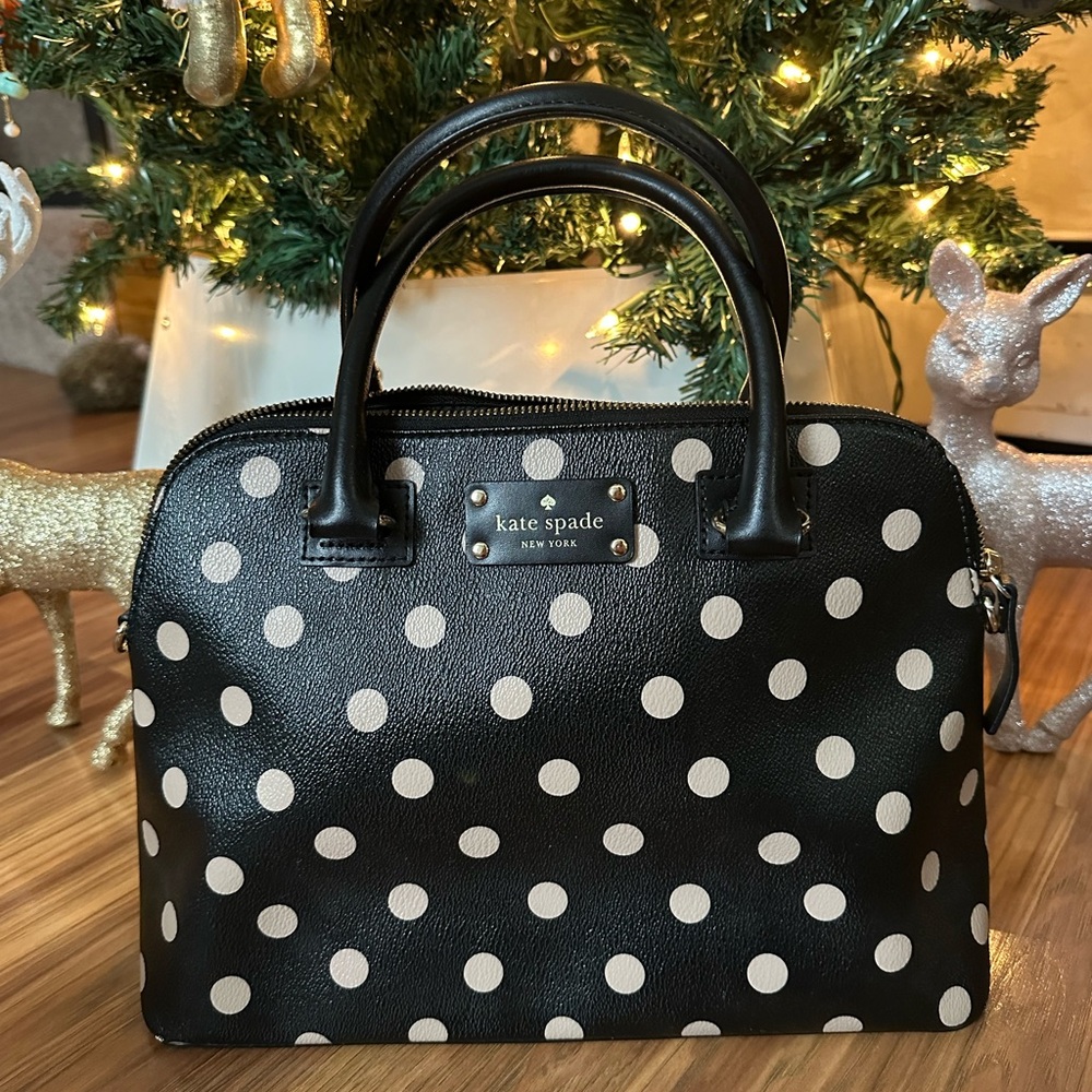 Kate Spade Black and White Polka Dot Satchel